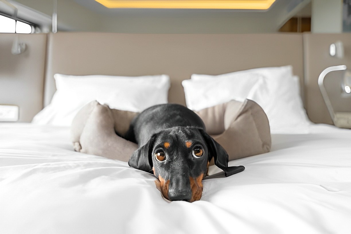 Accommodations at a pet hotels