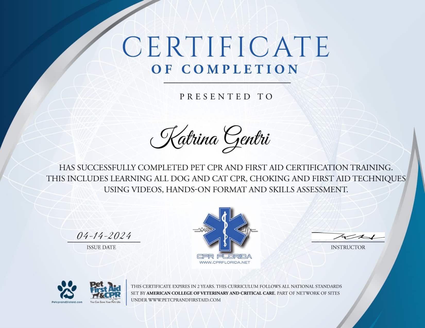 Examination and certification process